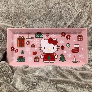 Hello Kitty Christmas Platter / Plate - Pink Plate